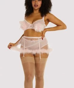 Playful Promises Curve Exclusive Marina Pink Feather Bra 10 Playful Promises Curve Exclusive Marina Pink Feather Bra