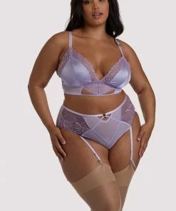 Playful Promises Curve Exclusive Mila Lilac Lace Triangle Bra Outlet