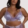 Playful Promises Curve Exclusive Mila Lilac Lace Triangle Bra Outlet