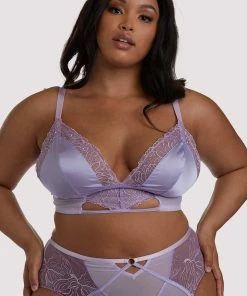 Playful Promises Curve Exclusive Mila Lilac Lace Triangle Bra Outlet