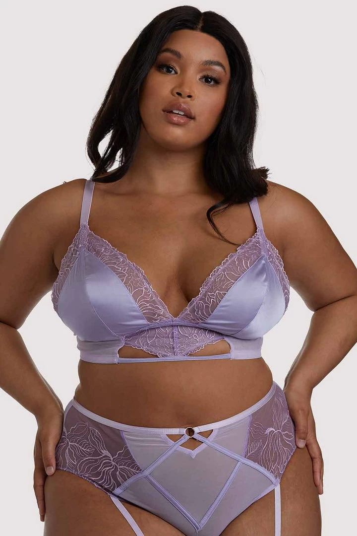 Playful Promises Curve Exclusive Mila Lilac Lace Triangle Bra Outlet 3 Playful Promises Curve Exclusive Mila Lilac Lace Triangle Bra Outlet