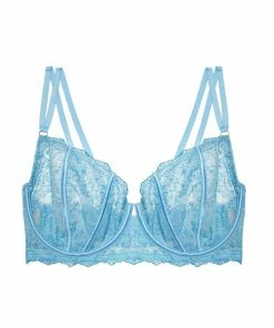 Playful Promises Curve Exclusive Peyton Blue Embroidery Bra Outlet