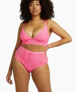 Playful Promises Curve Exclusive Pink Bella Lace Soft Cup Bra