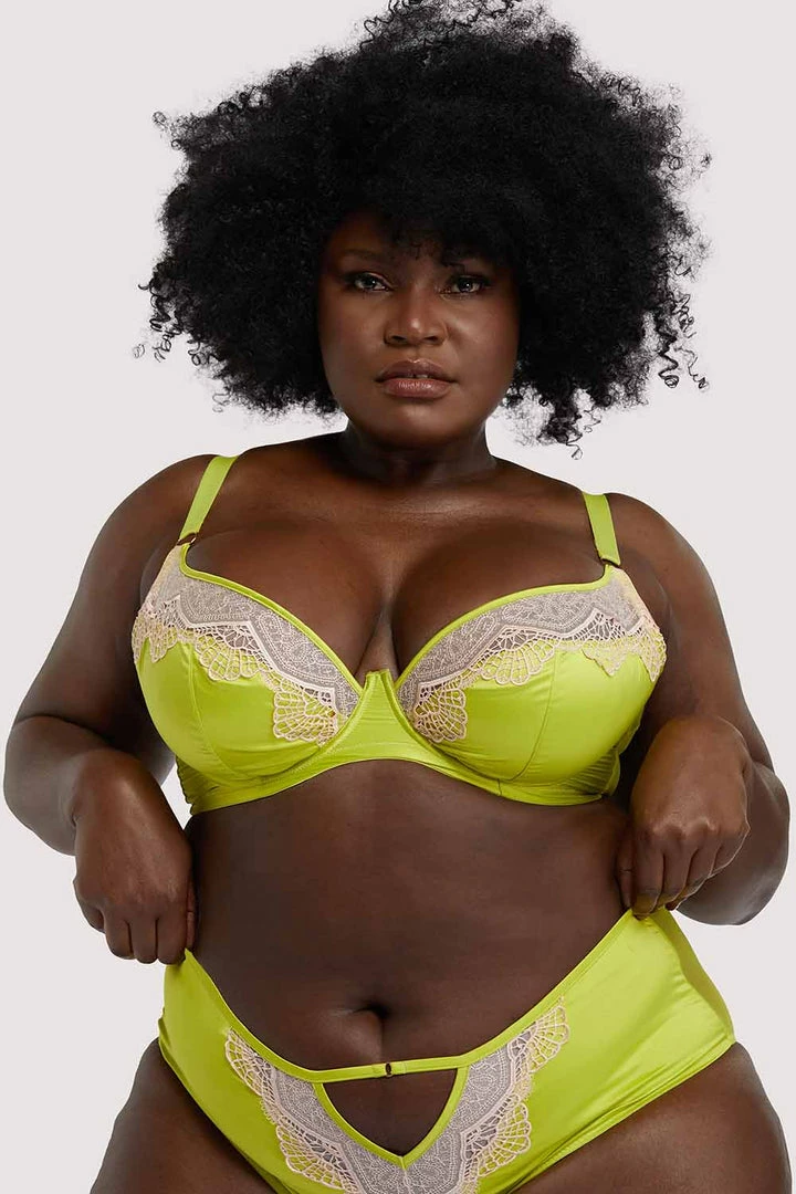 Playful Promises Curve Exclusive Vivi Chartreuse Plunge Bra 3 Playful Promises Curve Exclusive Vivi Chartreuse Plunge Bra