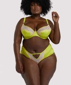 Playful Promises Curve Exclusive Vivi Chartreuse Plunge Bra