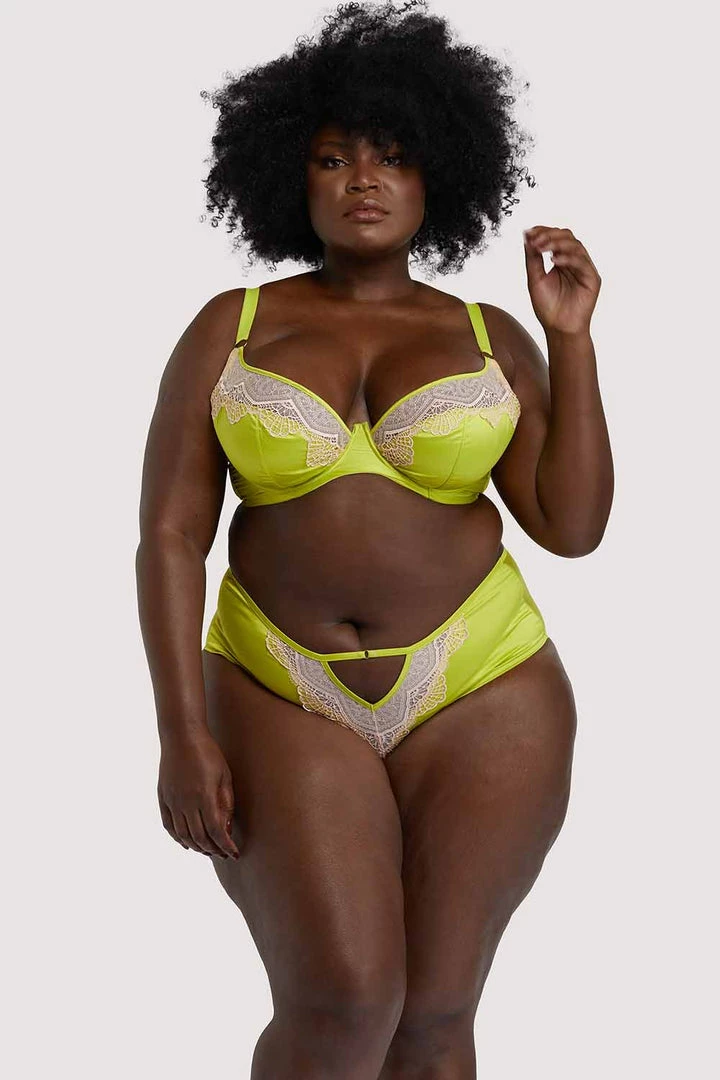 Playful Promises Curve Exclusive Vivi Chartreuse Plunge Bra 4 Playful Promises Curve Exclusive Vivi Chartreuse Plunge Bra