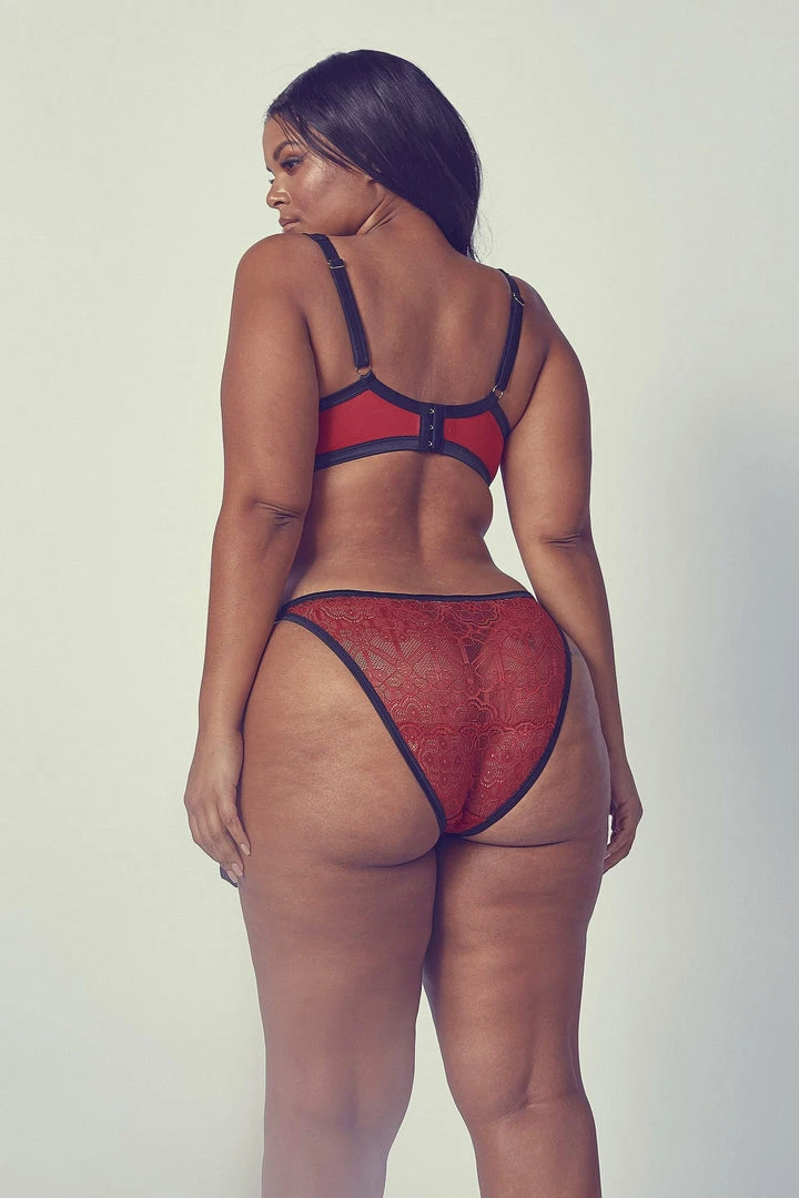 Playful Promises Curve Exclusive Acacia Lace Tie Sides Brief With Bow 4 Playful Promises Curve Exclusive Acacia Lace Tie Sides Brief With Bow