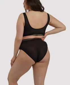Playful Promises Curve Exclusive Outlet Chelsea Black Mesh Highwaist Brief