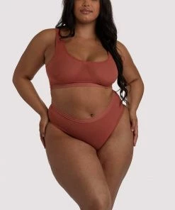 Playful Promises Curve Exclusive Chelsea Cinnamon Mesh Highwaist Brief 12 Playful Promises Curve Exclusive Chelsea Cinnamon Mesh Highwaist Brief