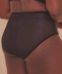 Playful Promises Curve Exclusive Eagan Black Satin High Waist Knicker 15 Playful Promises Curve Exclusive Eagan Black Satin High Waist Knicker