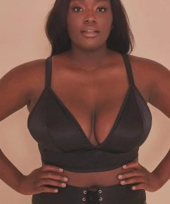 Playful Promises Curve Exclusive Eagan Black Satin High Waist Knicker 14 Playful Promises Curve Exclusive Eagan Black Satin High Waist Knicker