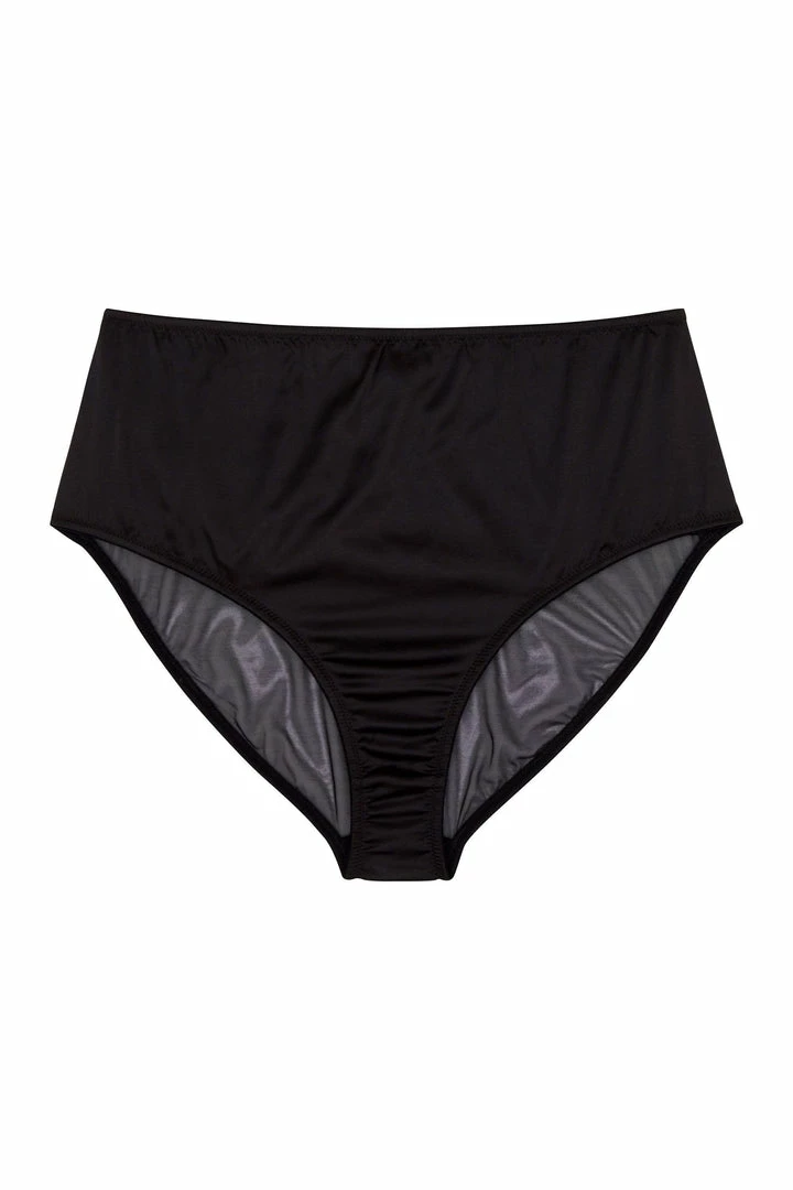 Playful Promises Curve Exclusive Eagan Black Satin High Waist Knicker 10 Playful Promises Curve Exclusive Eagan Black Satin High Waist Knicker