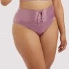 Playful Promises Curve Exclusive Outlet Eagan Blush Satin High Waist Knicker 1 Playful Promises Curve Exclusive Outlet Eagan Blush Satin High Waist Knicker