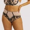 Playful Promises Curve Exclusive Outlet Evie Black & Peach Brief
