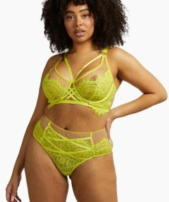 Playful Promises Curve Exclusive Kinsley Neon Strappy High Waist Brief