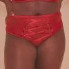 Playful Promises Curve Exclusive Kylie Red Lace Up High Waist Knicker 2 Playful Promises Curve Exclusive Kylie Red Lace Up High Waist Knicker