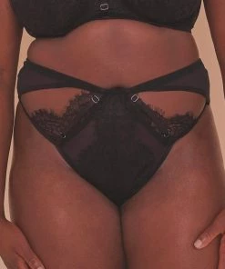Playful Promises Curve Exclusive Outlet Leandra Strapped Up High Waist Knicker