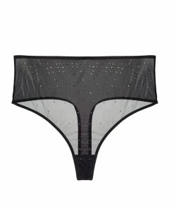 Playful Promises Curve Exclusive Outlet Lydia Black Diamante Highwaist Thong