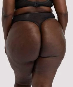 Playful Promises Curve Exclusive Outlet Lydia Black Diamante Highwaist Thong