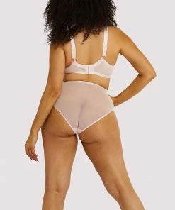 Playful Promises Curve Exclusive Marina Pink High Waisted Mesh Brief Outlet 9 Playful Promises Curve Exclusive Marina Pink High Waisted Mesh Brief Outlet