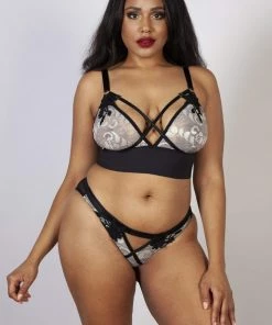 Playful Promises Curve Exclusive Outlet Renee Embroidered Brief