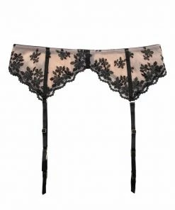 Playful Promises Curve Exclusive Outlet Evie Black & Peach Suspender 9 Playful Promises Curve Exclusive Outlet Evie Black & Peach Suspender