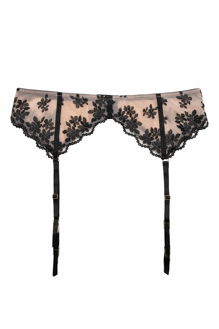 Playful Promises Curve Exclusive Outlet Evie Black & Peach Suspender 6 Playful Promises Curve Exclusive Outlet Evie Black & Peach Suspender