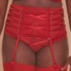 Playful Promises Curve Exclusive Kylie Red Lace Up Waspie Basques & Corsets