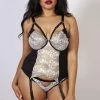 Playful Promises Curve Exclusive Renee Embroidered Basque B - H Basques & Corsets