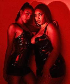 Hustler Erotic Maxine Black PVC Wired Dress