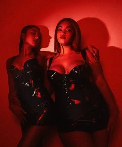 Hustler Erotic Maxine Black PVC Wired Dress