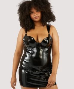 Hustler Erotic Maxine Black PVC Wired Dress