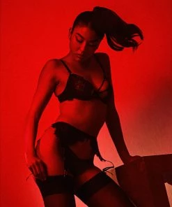 Hustler Suspenders Reena Black Lace Suspender