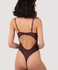 Hustler Alvara Plum Lace Thong Body