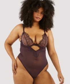 Hustler Alvara Plum Lace Thong Body 15 Hustler Alvara Plum Lace Thong Body