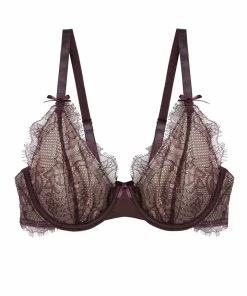 Hustler Alvara Plum Lace Bra Bras
