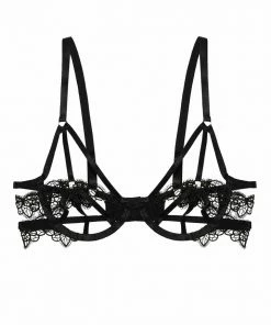 Hustler Becka Black Lace Trim Open Wired Bra Bras 11 Hustler Becka Black Lace Trim Open Wired Bra Bras