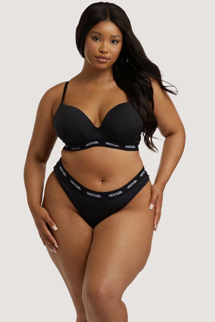 Hustler Outlet Branded Black Plunge Push Up Bra 14 Hustler Outlet Branded Black Plunge Push Up Bra