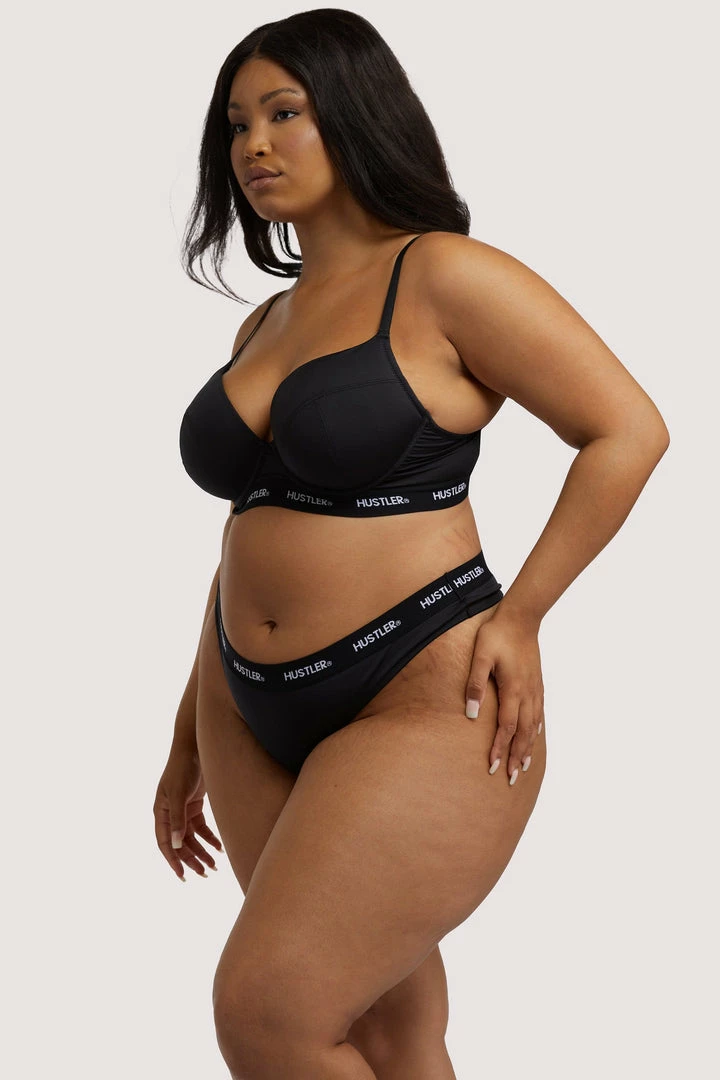Hustler Outlet Branded Black Plunge Push Up Bra 16 Hustler Outlet Branded Black Plunge Push Up Bra