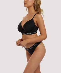 Hustler Outlet Branded Black Plunge Push Up Bra 24 Hustler Outlet Branded Black Plunge Push Up Bra