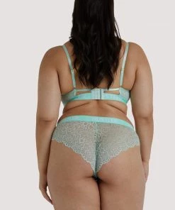 Hustler Branded Mint Curve Lace Bra Outlet