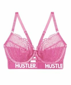 Hustler Outlet Branded Pink Curve Lace Bra