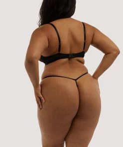 Hustler Kelly Black PVC Panelled Bra