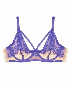 Hustler Mya Blue Lace Bra Balconette Bras