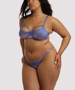 Hustler Mya Blue Lace Bra Balconette Bras