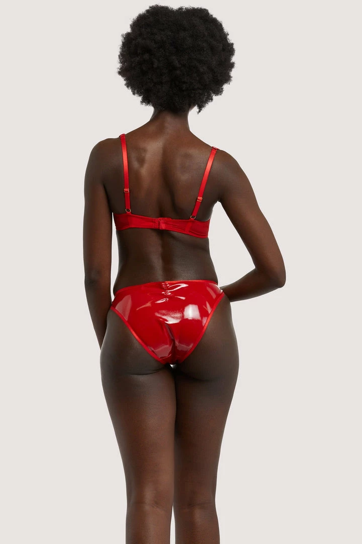 Hustler Maxine Red PVC Plunge Bra Erotic 7 Hustler Maxine Red PVC Plunge Bra Erotic