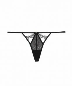 Hustler Becka Black Lace Trim Thong Knickers 11 Hustler Becka Black Lace Trim Thong Knickers