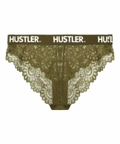 Hustler Branded Olive Lace Brief 15 Hustler Branded Olive Lace Brief