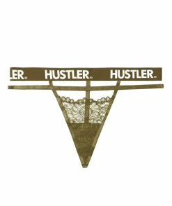 Hustler Branded Olive Lace Thong Knickers 17 Hustler Branded Olive Lace Thong Knickers