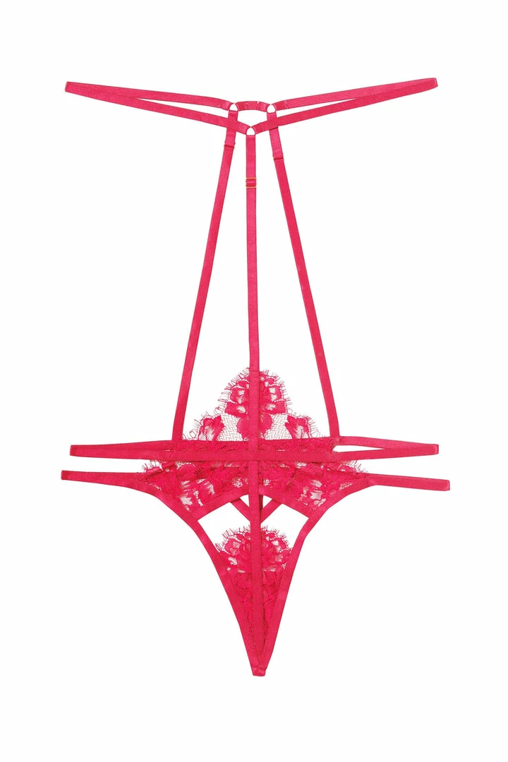 Hustler Cherry Pink Lace And Strap Harness Brief 6 Hustler Cherry Pink Lace And Strap Harness Brief